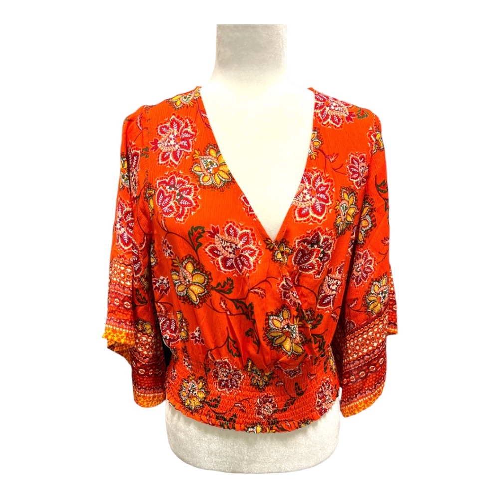Twine & String Floral blouse Orange Size M